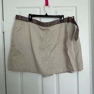 Brand New “Belted” Khaki Skort